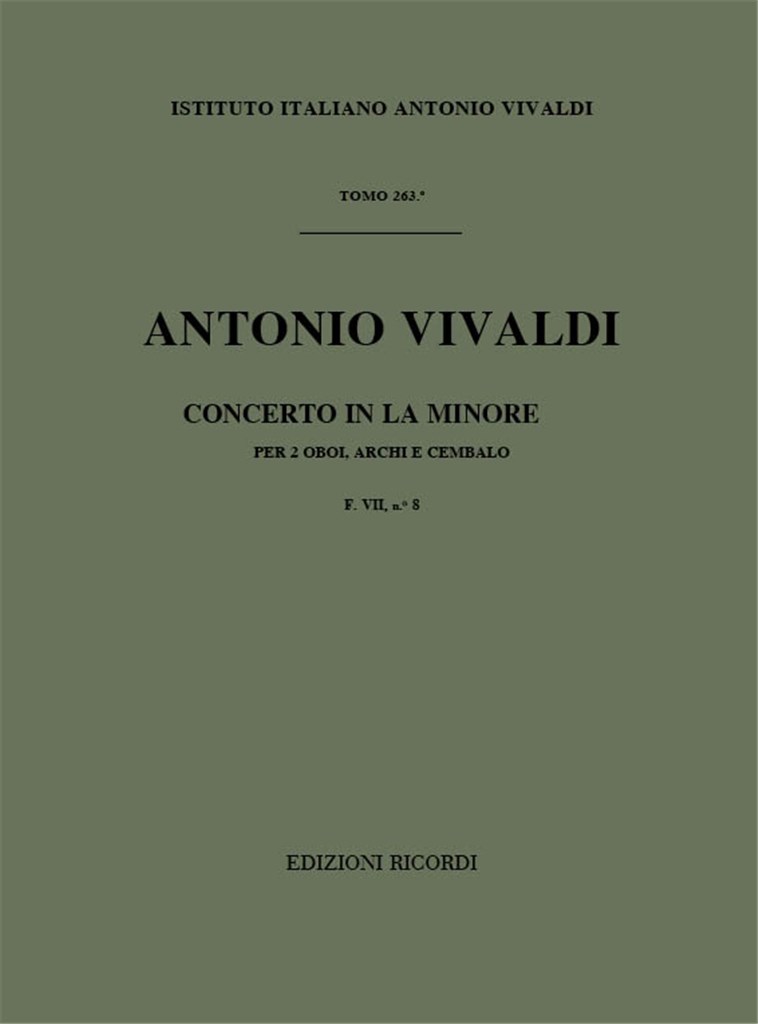 Concerti Per Ob., Archi E B.C.: Per 2 Ob.